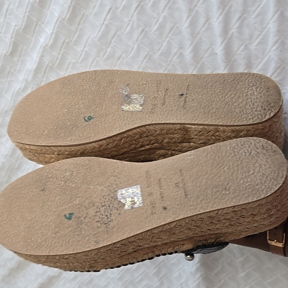 rag & bone August Leather Wedge Platform Sandals In Black - Picture 8 of 8